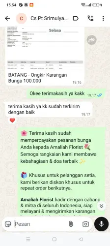Testimonial Papan Bunga purbalingga