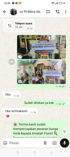 Testimonial Papan Bunga purbalingga