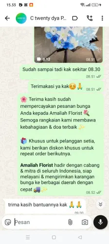 Testimonial Standing Flower purbalingga